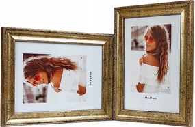 Veneto multikeretes fotógaléria 15x21 cm Dupla szint/függőleges Arany