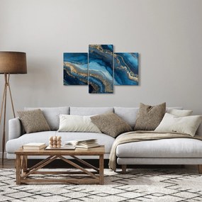 Kép - Kék márvány absztrakció (90x60 cm)