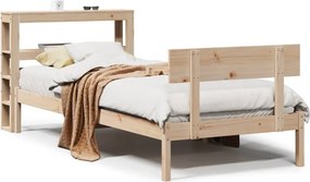vidaXL tömör fenyőfa ágy matrac nélkül 90 x 200 cm