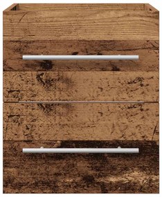 vidaXL Mosdókagyló szekrény fiókkal Öreg fa 38,5 x 41 x 48 cm Faanyag