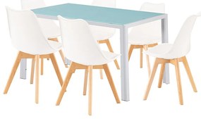 Nuvia 6+1 étkező garnitúra fehér-fehér