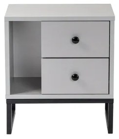 Éjjeliszekrény GLIMMER 50x45,2 cm szürke/fekete