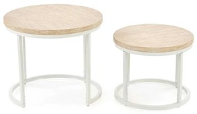 Oreo dohányzóasztal, kő / fehér