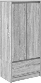 vidaXL szürke sonoma szerelt fa szekrény fiókkal 55,5x34x119,5 cm