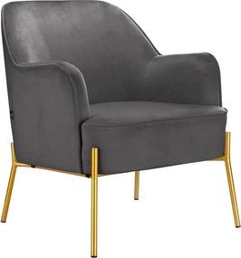 Szürke bársony fotel Runa – Støraa