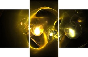 Absztrakt kép sárga gömbök (90x60 cm)