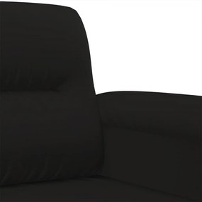 fekete mikroszálas szövet kanapéfotel 60 cm