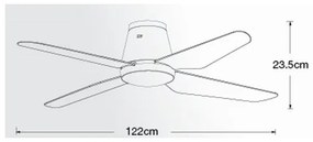Lucci air 213001 - LED Mennyezeti ventilátor AIRFUSION ARIA LED/18W/230V fehér + távirányító