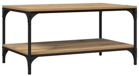 Dohányzóasztal kézműves tölgy 80 x 50 x 40 cm Faanyag