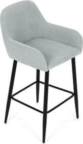 Barová židle, modrá, látka,AUB-V4009 BLUE6