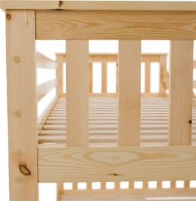 Kinyitható emeleteságy, természetes tűnyalábos fenyő, LUINI