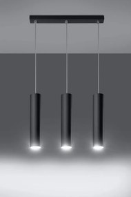 SOLLUX SL-0329 LAGOS Hengeres Függesztett Lámpa Fekete GU10 IP20