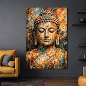 DUBLEZ | Fából készült falikép - Buddha színekben | Prémium UV nyomtatás