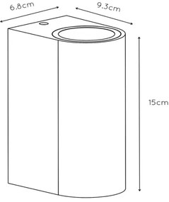Lucide 27863/02/97 - Kültéri fali lámpa BOOGY 2xGU10/5W/230V IP44