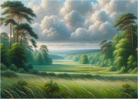 Kép - Zöld táj (70x50 cm)