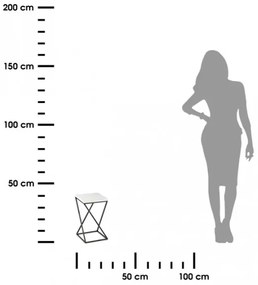 Virágtartó LOFT 40x24 cm fekete/fehér