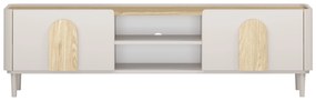 Amilio RTV szekrény 170 cm - kasmír / olajozott tölgy / világos tölgy fogantyú