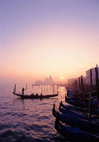 Fotográfia Italy, Venice  gondolas at sunset, Grant Faint