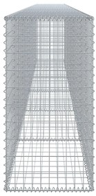 horganyzott vas gabion kosár fedéllel 600 x 50 x 100 cm