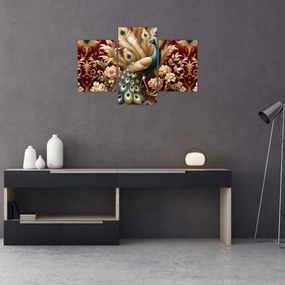 Kép – Elegáns páva (90x60 cm)