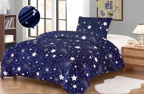 NIGHT SKY sötétkék mikroplüss ágyneműhuzat Ágyneműhuzat mérete: 70 x 90 cm | 140 x 200 cm