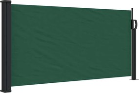 vidaXL sötétzöld behúzható oldalsó napellenző 100 x 500 cm