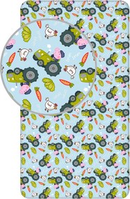 Peppa malac George's Tractor gumis lepedő 90x200 cm