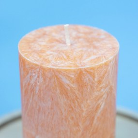 Esküvői Kívánsággyertya - henger 5,5 cm - narancssárga (O1)