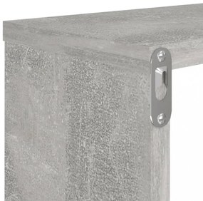 4 db betonszürke szerelt fa fali kockapolc 80 x 15 x 26,5 cm