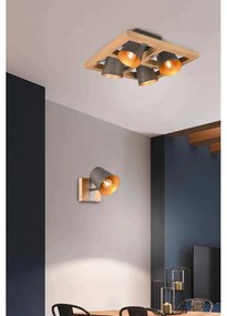 Sötétszürke-natúr színű spotlámpa Bell – Trio