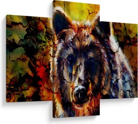 Kép - Medve, festmény (90x60 cm)