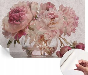 Dekoratív öntapadós fotótapéta irodába Bazsarózsa fekete 104x70 cm