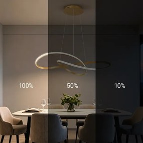 BRILAGI - LED dimmelhető kábeles csillár INFINITY LED/80W/230V 80x80 cm arany + távirányító