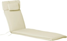 Outsunny Napágy Párna Párnával, Levehető Poliészter + Pamut Szálas Borítással, Krém 198 x 53 x 5 cm | Aosom