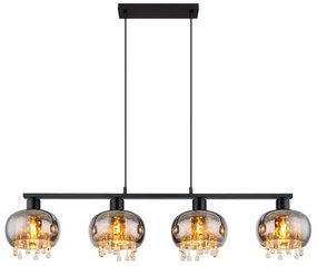 Globo 15839-4H - Csillár zsinóron CORRY 4xE27/9W/230V fekete