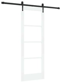 Egyszerű Csúszó Ajtó Fehér 73.5 x 198.5 cm Fa és fém