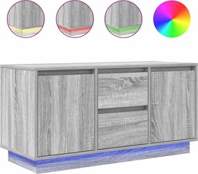 vidaXL szürke sonoma színű TV-szekrény LED-lámpákkal 100x41x50 cm