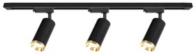 Sínes rendszerű MICA spotlámpa 3xGU10/10W/230V fekete/arany