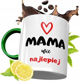 Zöld Bögre Anyukáknak Születésnapi Ajándék fényképes nyomtatással