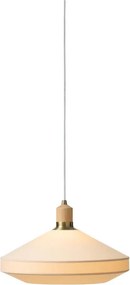 Halo Design 744206 - PARIS kábeles függőlámpa 1xE27/60W/230V, átmérő 40 cm, krémszín/sárgaréz/tölgy