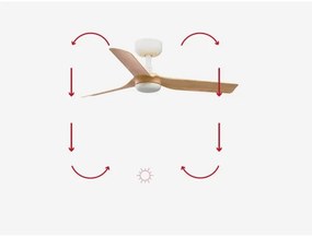 FARO 33821-Mennyezeti ventilátor MINI PUNT S barna/fehér átm. 90 cm + távirányítás