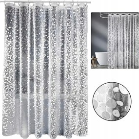 Fürdőszobai zuhanyfüggöny kádhoz akasztós 180x200 cm