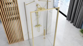 Falra szerelhető zuhanykabin REA Rapid Slide Brush Gold