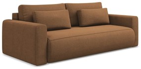 Terrakotta színű kinyitható-tárolóhelyes kanapé 238 cm Kapua – Makamii