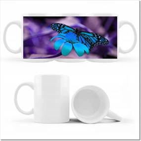 Fotó bögre Kék pillangó