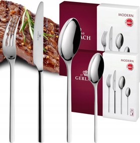 Gerlach Modern 48 Db-os Evőeszköz Szett 12 Személyes Evőeszköz Doboz Szett Fényes