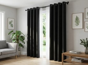 2x OXFORD fekete függöny 140x250 cm