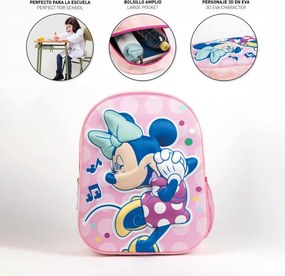 Disney Minnie Music 3D hátizsák, táska 31 cm