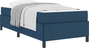 vidaXL Boxrugós ágy Kék 90 x 200 cm szövet