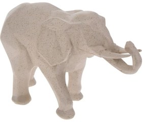 Elefánt geometric dekoráció, 25 x 15 cm, bézs